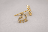 Open Heart Diamond Earrings