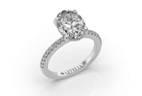 ARTELIA SIGNATURE OVAL DIAMOND ENGAGEMENT RING WITH A HIDDEN HALO AND SIDE DIAMONDS