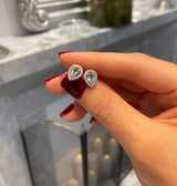 18K White Gold Aquamarine & Diamond Earrings