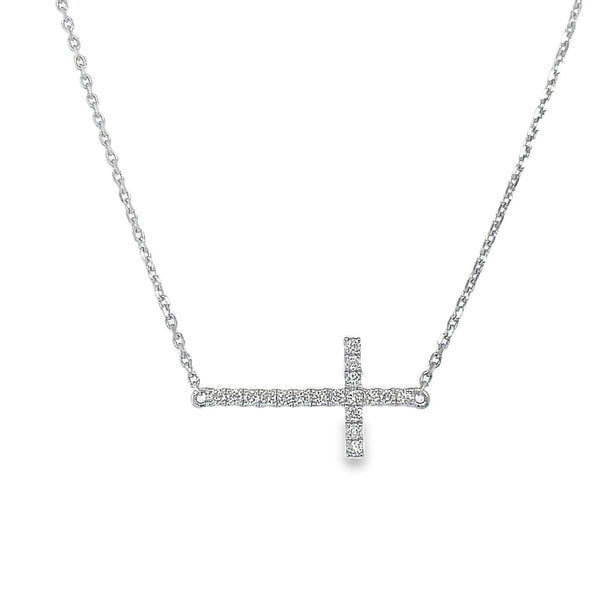 Faith Diamond Cross Necklace - Artelia Jewellery