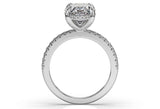 ARTELIA SIGNATURE OVAL DIAMOND ENGAGEMENT RING WITH A HIDDEN HALO AND SIDE DIAMONDS