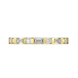 18K yellow gold Chancy baguette diamond wedding ring