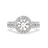 Adelina Round Diamond Halo Engagement Ring - Artelia Jewellery