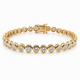 5.0ct Bezel-Set Lab-Grown Diamond Tennis Bracelet