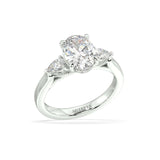 Lab Grown Oval Diamond In Charlotte Design - Artelia Jewellery