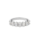 18K WHITE GOLD CHLOE OVAL DIAMOND ETERNITY BAND