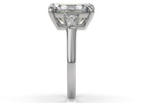 Anita Emerald Cut Diamond Trilogy Engagement Ring - Artelia Jewellery