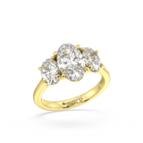 Antoine Oval Diamond Trilogy Engagement Ring