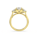Antoine Oval Diamond Trilogy Engagement Ring