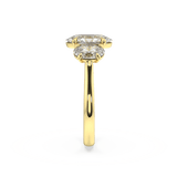 Antoine Oval Diamond Trilogy Engagement Ring