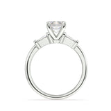 Artelia Signature Emerald Cut Diamond Trilogy Engagement Ring - Artelia Jewellery
