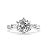 ARTELIA SIGNATURE EMERALD CUT DIAMOND TRILOGY ENGAGEMENT RING - Artelia Jewellery