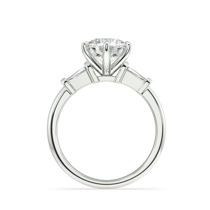 ARTELIA SIGNATURE EMERALD CUT DIAMOND TRILOGY ENGAGEMENT RING - Artelia Jewellery