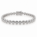 5.0ct Bezel-Set Lab-Grown Diamond Tennis Bracelet