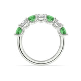Chloe Diamond and Emerald Wedding Ring - Artelia Jewellery