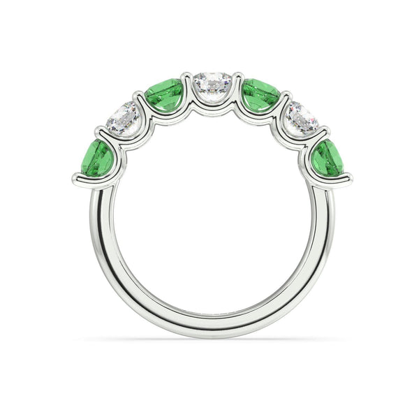 Chloe Diamond and Emerald Wedding Ring