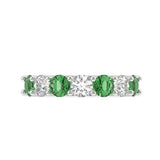 Chloe Diamond and Emerald Wedding Ring - Artelia Jewellery