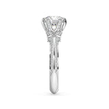 Round Diamond Solitaire with side diamonds (Crown Design) - Artelia Jewellery
