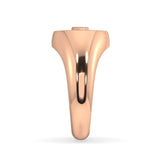 9K Rose Gold Diamond Evil Eye Signet Ring - Artelia Jewellery