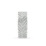 18K White Gold Herringbone Diamond Dress Ring