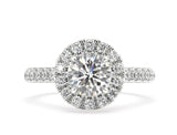 Samantha Round Halo Lab Grown Diamond Ring - Artelia Jewellery