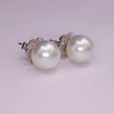 18K white gold Australian South Sea Pearl Studs