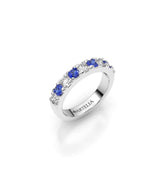 Emily Sapphire and Diamond Wedding Ring - Artelia Jewellery