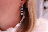Miami Pink Tourmaline, Topaz & Diamond Earrings - Artelia Jewellery