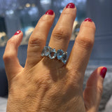 18K White Gold Topaz Dress Ring - Artelia Jewellery