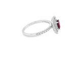 18K White Gold Ruby and Diamond Ring - Artelia Jewellery
