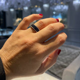 18K White Gold Pave Sapphire & Diamond Ring - Artelia Jewellery