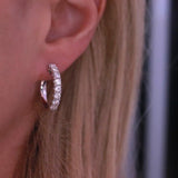 Signature Roberto Round Diamond Hoop Earrings - Artelia Jewellery