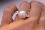 18K Rose Gold Pearl Ring - Artelia Jewellery