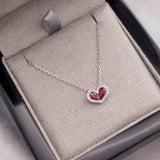 Queen Of Hearts Ruby Diamond Necklace