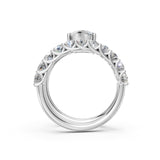 Janet Marquise Solitaire Engagement Ring With Side Diamonds