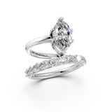Janet Marquise Solitaire Engagement Ring With Side Diamonds