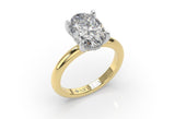 OVAL LAB GROWN DIAMOND ENGAGEMENT RING WITH A HIDDEN HALO - Artelia Jewellery