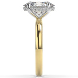 Lila Oval Diamond Solitaire Engagement Ring with hidden halo - Artelia Jewellery