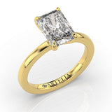 Miroir Emerald Cut Solitaire Engagement Ring - Artelia Jewellery