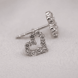 Open Heart Diamond Earrings