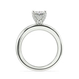 Oval Diamond Solitaire with Chandelier Basket - Artelia Jewellery