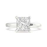 Princess Lab Grown Diamond Engagement Ring With a Hidden Halo - Artelia Jewellery