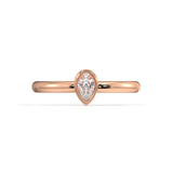 Avant Pear Cut Bezel Set Diamond Ring - Artelia Jewellery