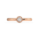 Avant Round Brilliant Cut Bezel Set Diamond Ring - Artelia Jewellery