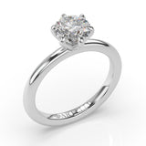Round Solitaire Lab Diamond Engagement Ring with 6 claws - Artelia Jewellery