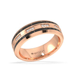 Night Fall Dawn Wedding Ring