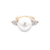 18K Rose Gold Pearl Ring - Artelia Jewellery