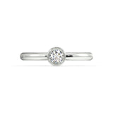 Avant Round Brilliant Cut Bezel Set Diamond Ring - Artelia Jewellery