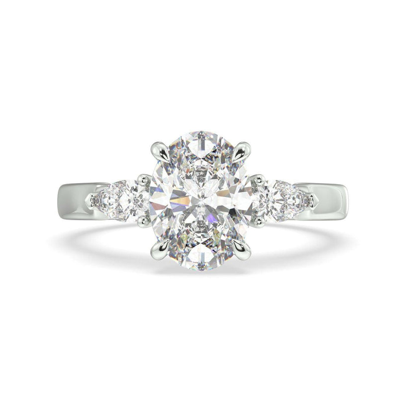 Lab Grown Oval Diamond In Charlotte Design - Artelia Jewellery