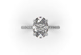 ARTELIA SIGNATURE OVAL DIAMOND ENGAGEMENT RING WITH A HIDDEN HALO AND SIDE DIAMONDS